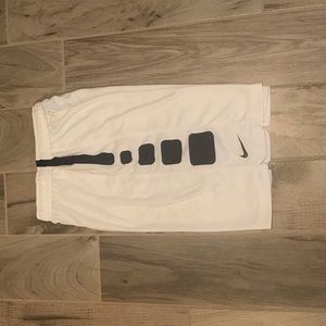 White Nike Elite Shorts